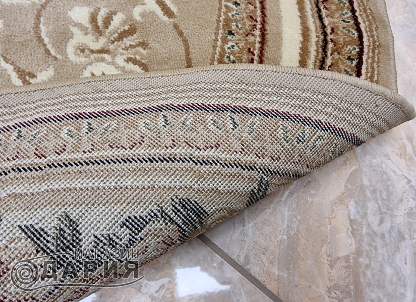 Тъкан персийски килим Blue stones 5261_beige елипса